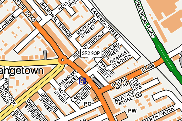 SR2 9QP map - OS OpenMap – Local (Ordnance Survey)