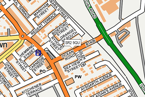SR2 9QU map - OS OpenMap – Local (Ordnance Survey)