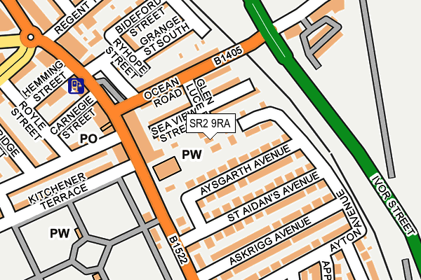 SR2 9RA map - OS OpenMap – Local (Ordnance Survey)