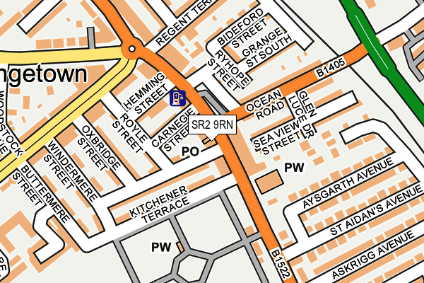 SR2 9RN map - OS OpenMap – Local (Ordnance Survey)
