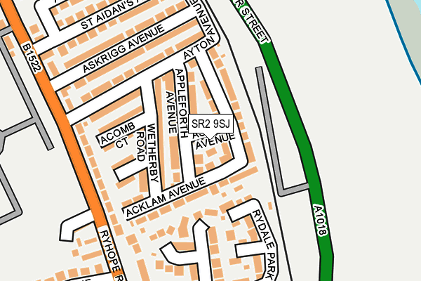 SR2 9SJ map - OS OpenMap – Local (Ordnance Survey)