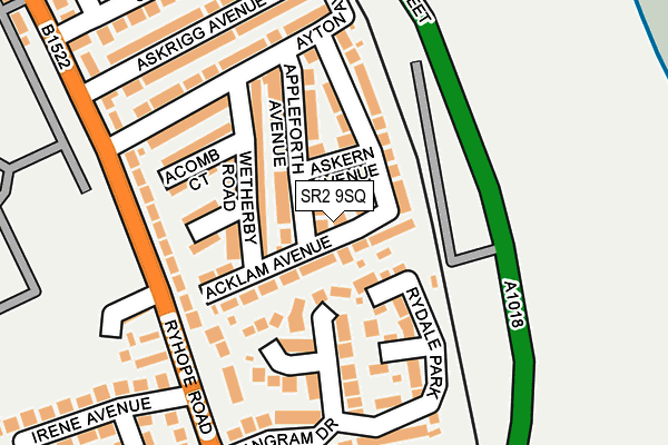 SR2 9SQ map - OS OpenMap – Local (Ordnance Survey)
