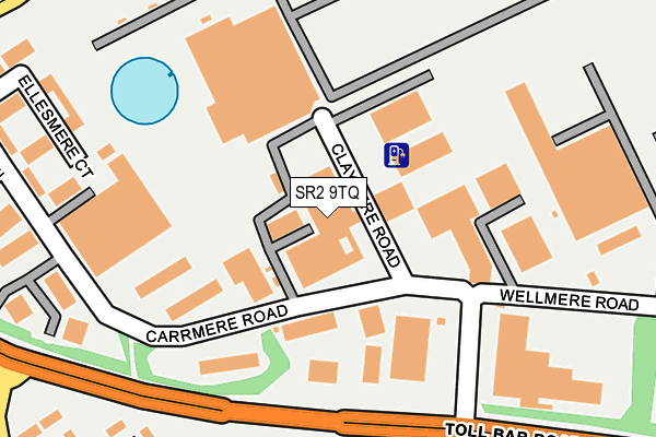 SR2 9TQ map - OS OpenMap – Local (Ordnance Survey)