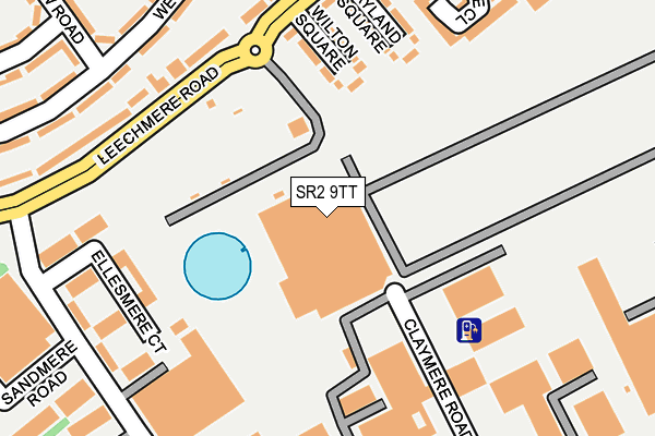 SR2 9TT map - OS OpenMap – Local (Ordnance Survey)