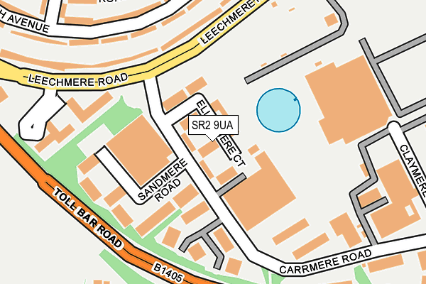 SR2 9UA map - OS OpenMap – Local (Ordnance Survey)