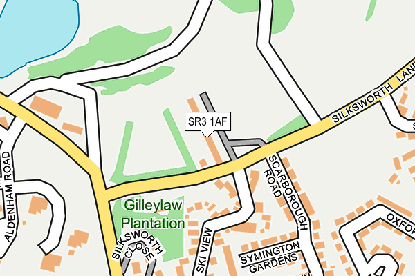 SR3 1AF map - OS OpenMap – Local (Ordnance Survey)