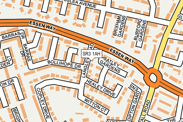 SR3 1AH map - OS OpenMap – Local (Ordnance Survey)