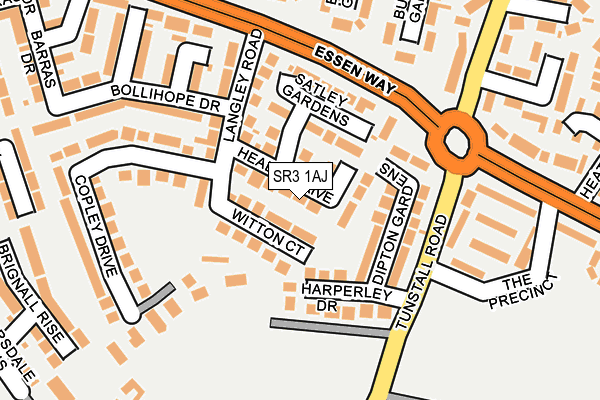 SR3 1AJ map - OS OpenMap – Local (Ordnance Survey)
