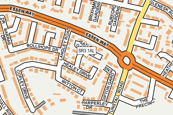 SR3 1AL map - OS OpenMap – Local (Ordnance Survey)