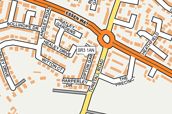SR3 1AN map - OS OpenMap – Local (Ordnance Survey)