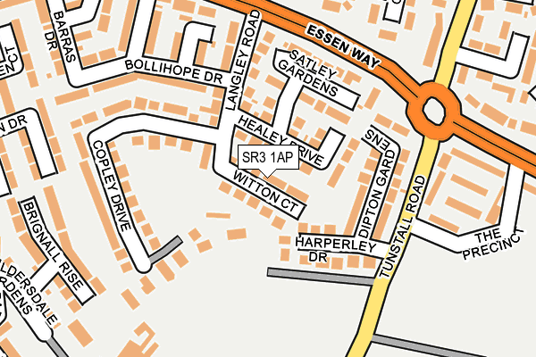 SR3 1AP map - OS OpenMap – Local (Ordnance Survey)