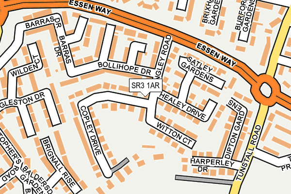 SR3 1AR map - OS OpenMap – Local (Ordnance Survey)