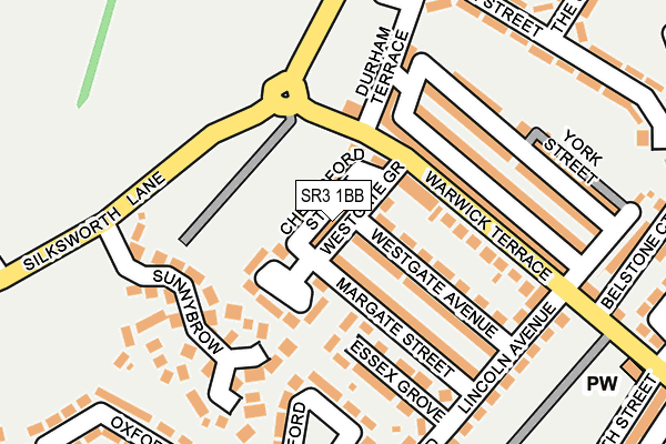 SR3 1BB map - OS OpenMap – Local (Ordnance Survey)