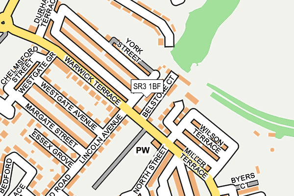 SR3 1BF map - OS OpenMap – Local (Ordnance Survey)