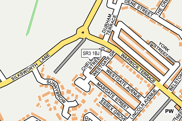 SR3 1BJ map - OS OpenMap – Local (Ordnance Survey)