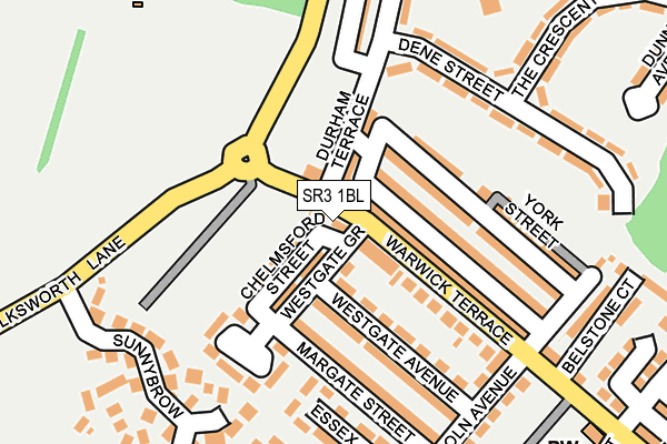 SR3 1BL map - OS OpenMap – Local (Ordnance Survey)