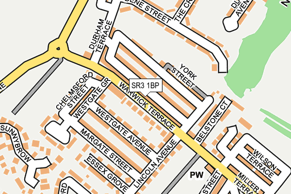 SR3 1BP map - OS OpenMap – Local (Ordnance Survey)