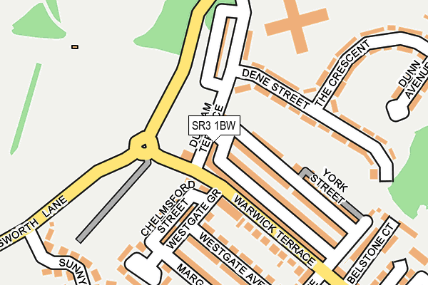 SR3 1BW map - OS OpenMap – Local (Ordnance Survey)