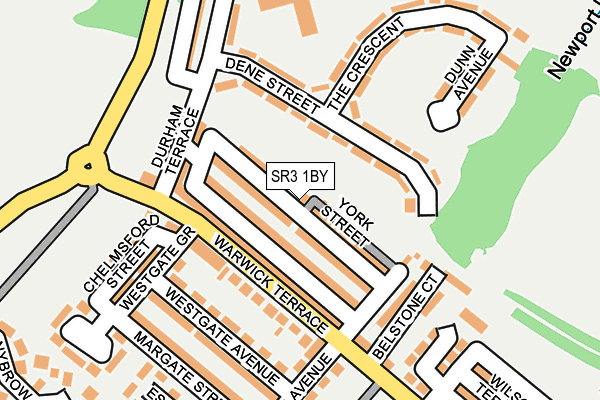 SR3 1BY map - OS OpenMap – Local (Ordnance Survey)