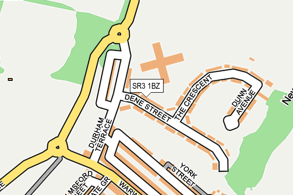 SR3 1BZ map - OS OpenMap – Local (Ordnance Survey)