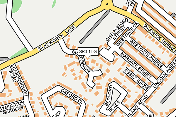 SR3 1DG map - OS OpenMap – Local (Ordnance Survey)