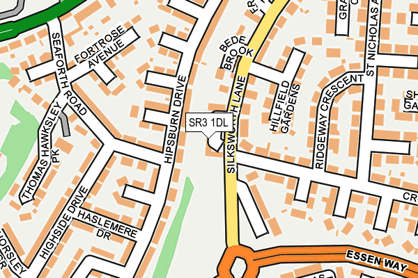 SR3 1DL map - OS OpenMap – Local (Ordnance Survey)