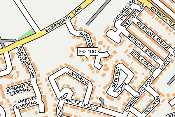 SR3 1DQ map - OS OpenMap – Local (Ordnance Survey)
