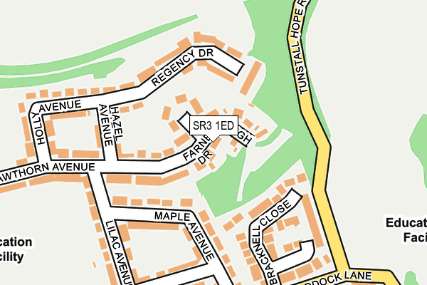 SR3 1ED map - OS OpenMap – Local (Ordnance Survey)