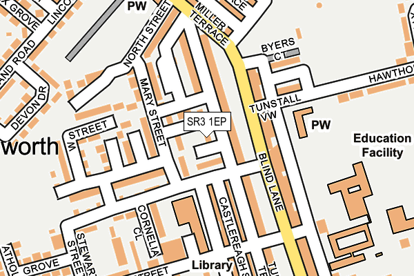 SR3 1EP map - OS OpenMap – Local (Ordnance Survey)