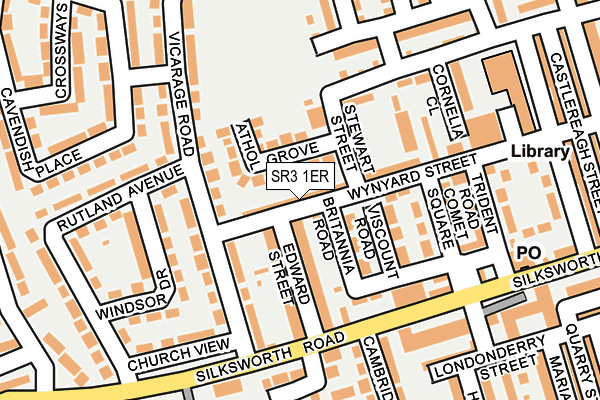 SR3 1ER map - OS OpenMap – Local (Ordnance Survey)