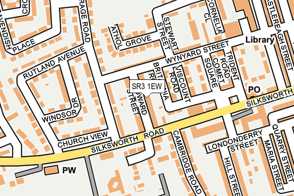 SR3 1EW map - OS OpenMap – Local (Ordnance Survey)