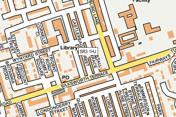 SR3 1HJ map - OS OpenMap – Local (Ordnance Survey)