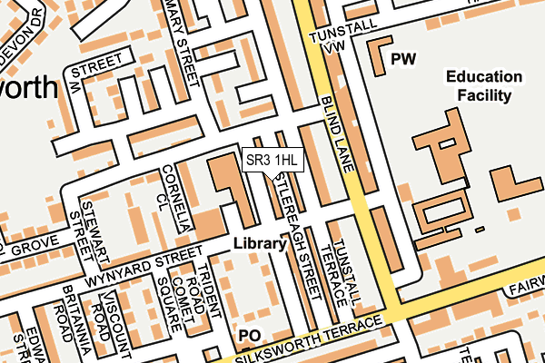 SR3 1HL map - OS OpenMap – Local (Ordnance Survey)