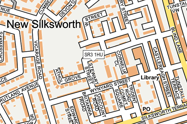 SR3 1HU map - OS OpenMap – Local (Ordnance Survey)