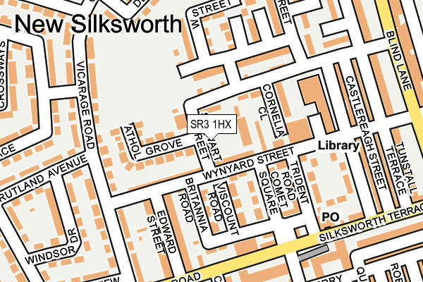 SR3 1HX map - OS OpenMap – Local (Ordnance Survey)