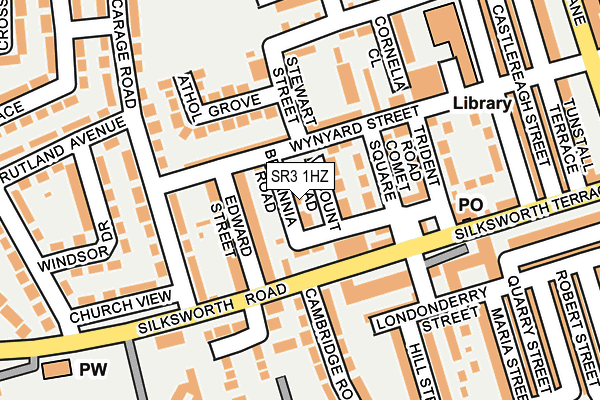 SR3 1HZ map - OS OpenMap – Local (Ordnance Survey)