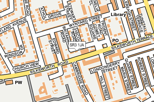 SR3 1JA map - OS OpenMap – Local (Ordnance Survey)