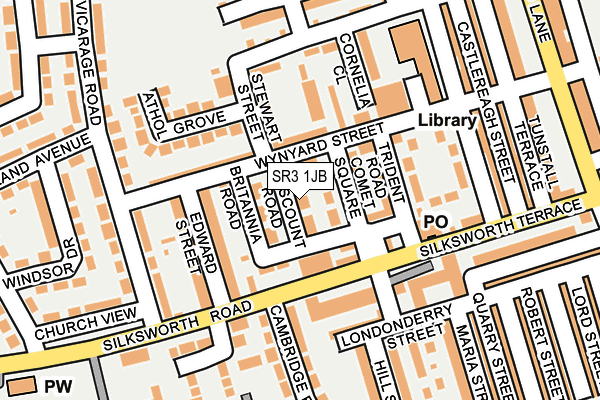 SR3 1JB map - OS OpenMap – Local (Ordnance Survey)