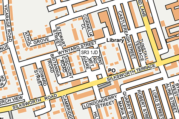 SR3 1JD map - OS OpenMap – Local (Ordnance Survey)