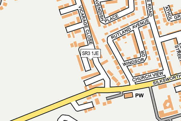 SR3 1JE map - OS OpenMap – Local (Ordnance Survey)