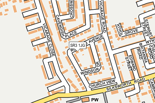SR3 1JG map - OS OpenMap – Local (Ordnance Survey)