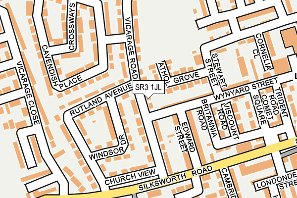 SR3 1JL map - OS OpenMap – Local (Ordnance Survey)