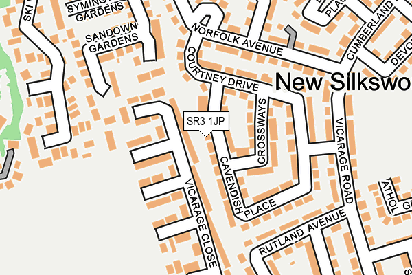 SR3 1JP map - OS OpenMap – Local (Ordnance Survey)