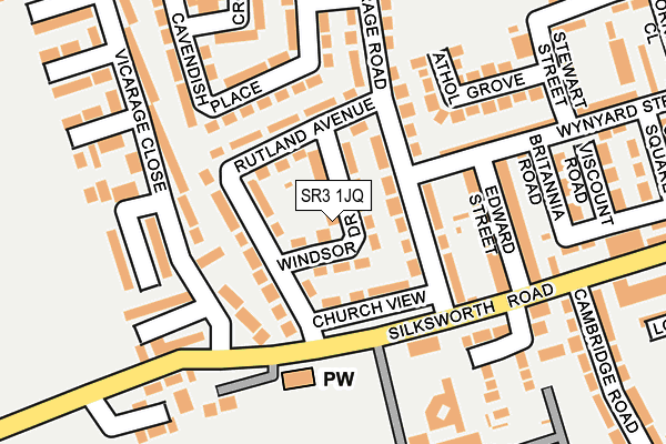SR3 1JQ map - OS OpenMap – Local (Ordnance Survey)