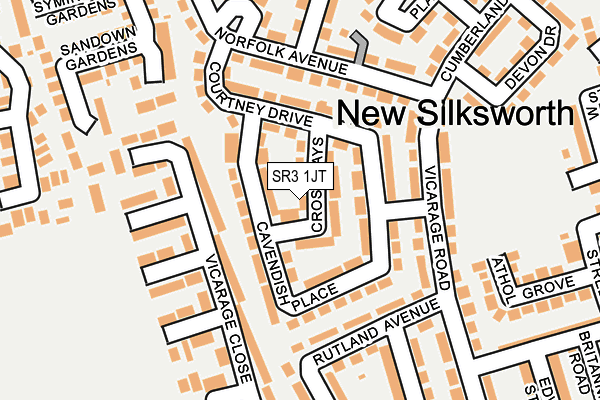 SR3 1JT map - OS OpenMap – Local (Ordnance Survey)