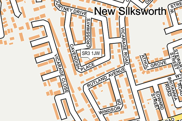 SR3 1JW map - OS OpenMap – Local (Ordnance Survey)