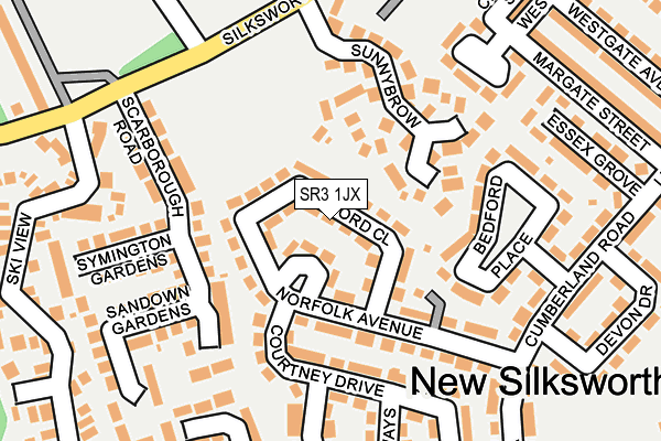 SR3 1JX map - OS OpenMap – Local (Ordnance Survey)