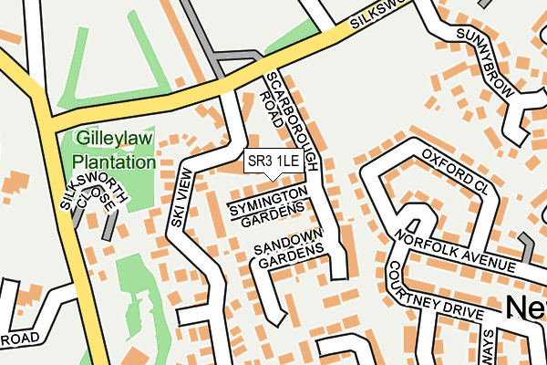SR3 1LE map - OS OpenMap – Local (Ordnance Survey)