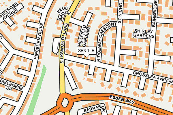 SR3 1LR map - OS OpenMap – Local (Ordnance Survey)