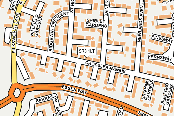SR3 1LT map - OS OpenMap – Local (Ordnance Survey)